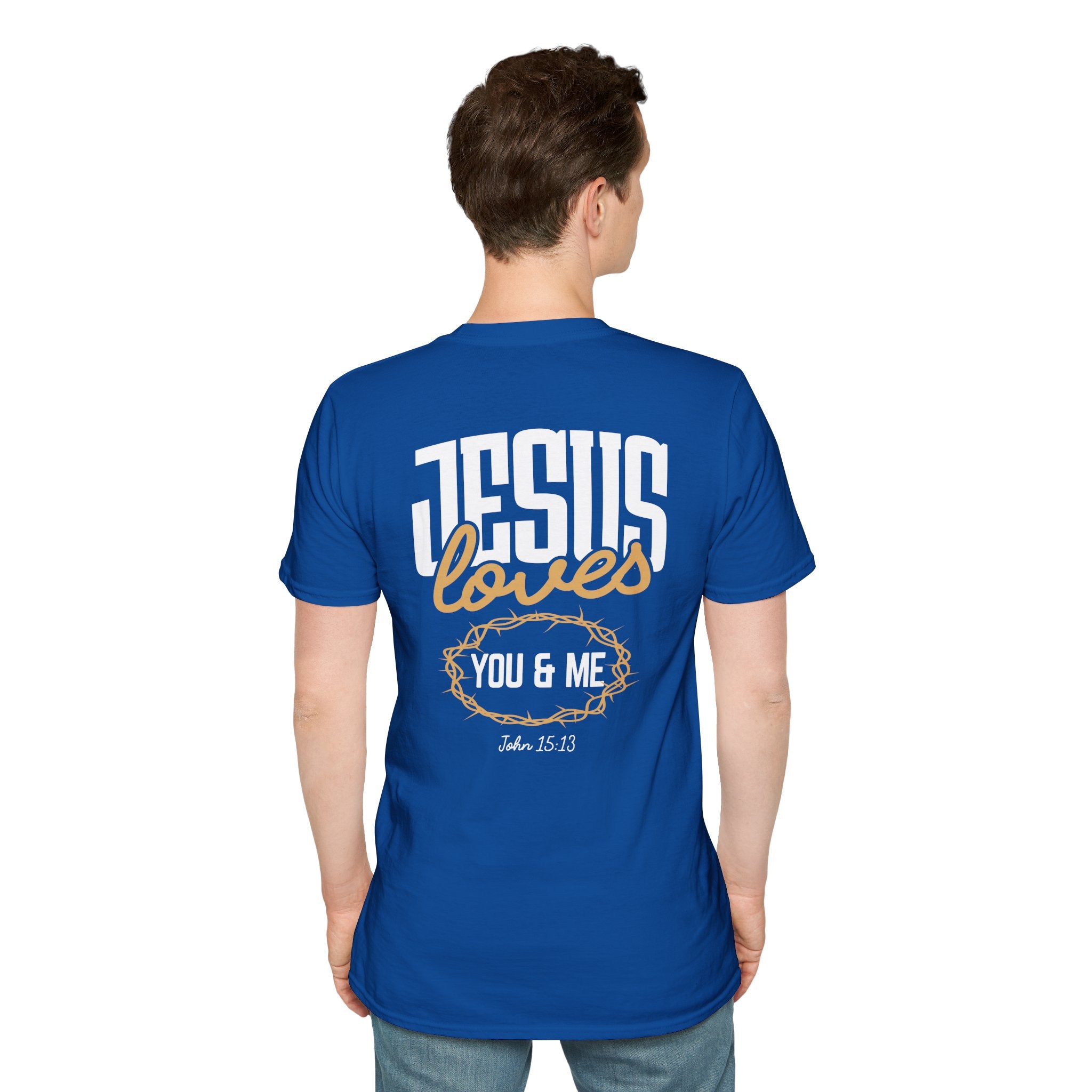 Jesus Loves You and Me — Soft Casual Crew Tee