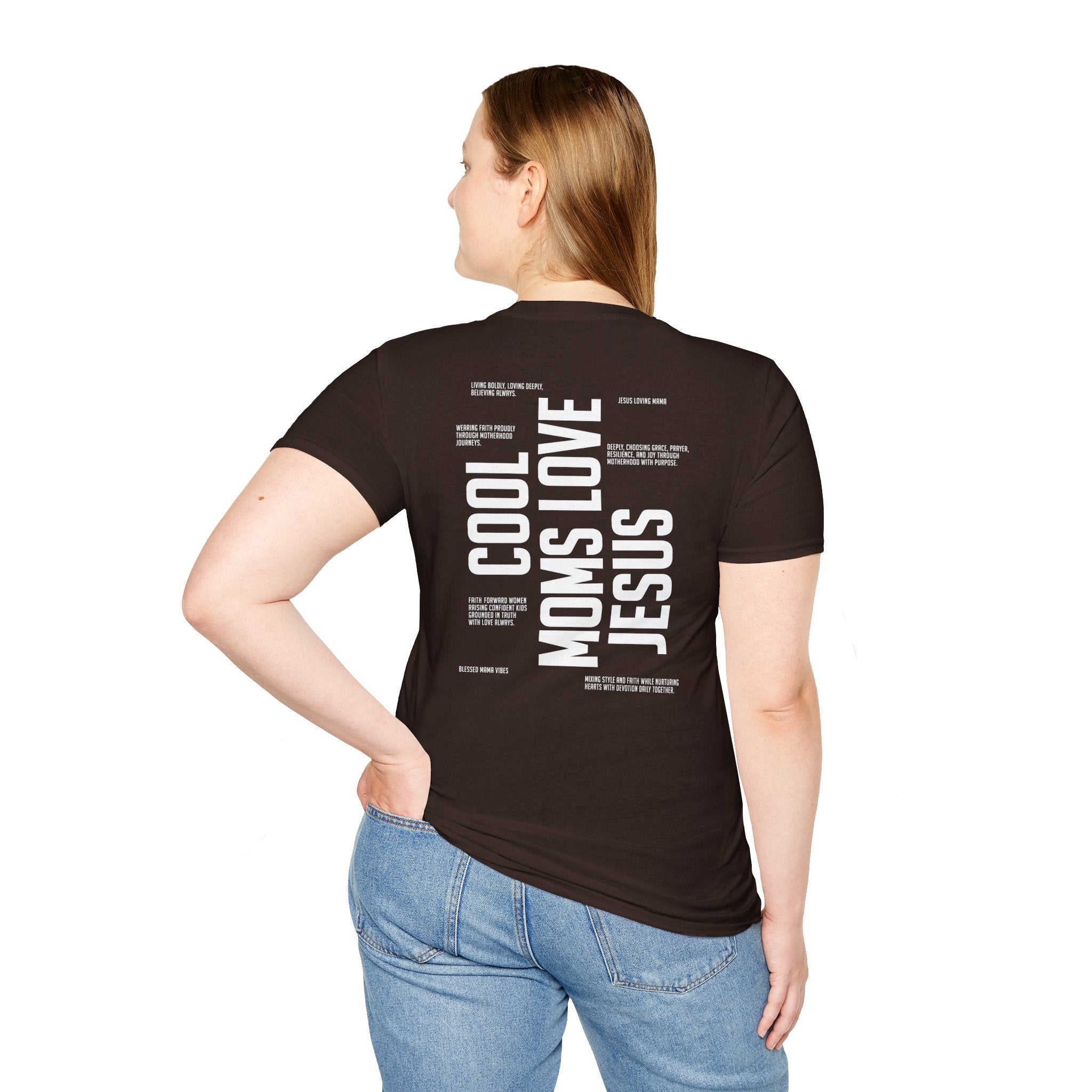 Cool Moms Love Jesus — Soft Casual Crew Tee
