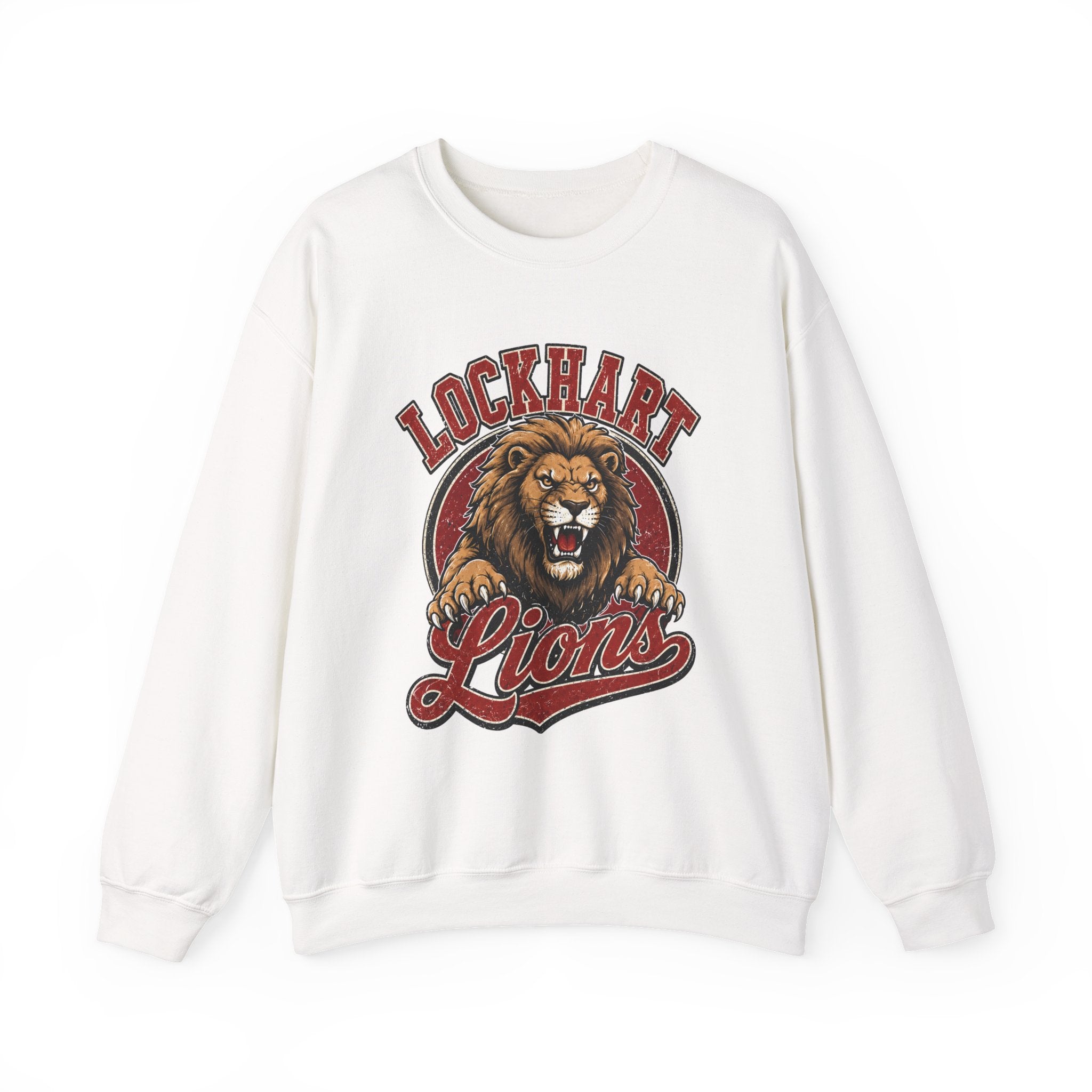 Lockhart Lions Crewneck Sweatshirt — Roaring Lion School Spirit