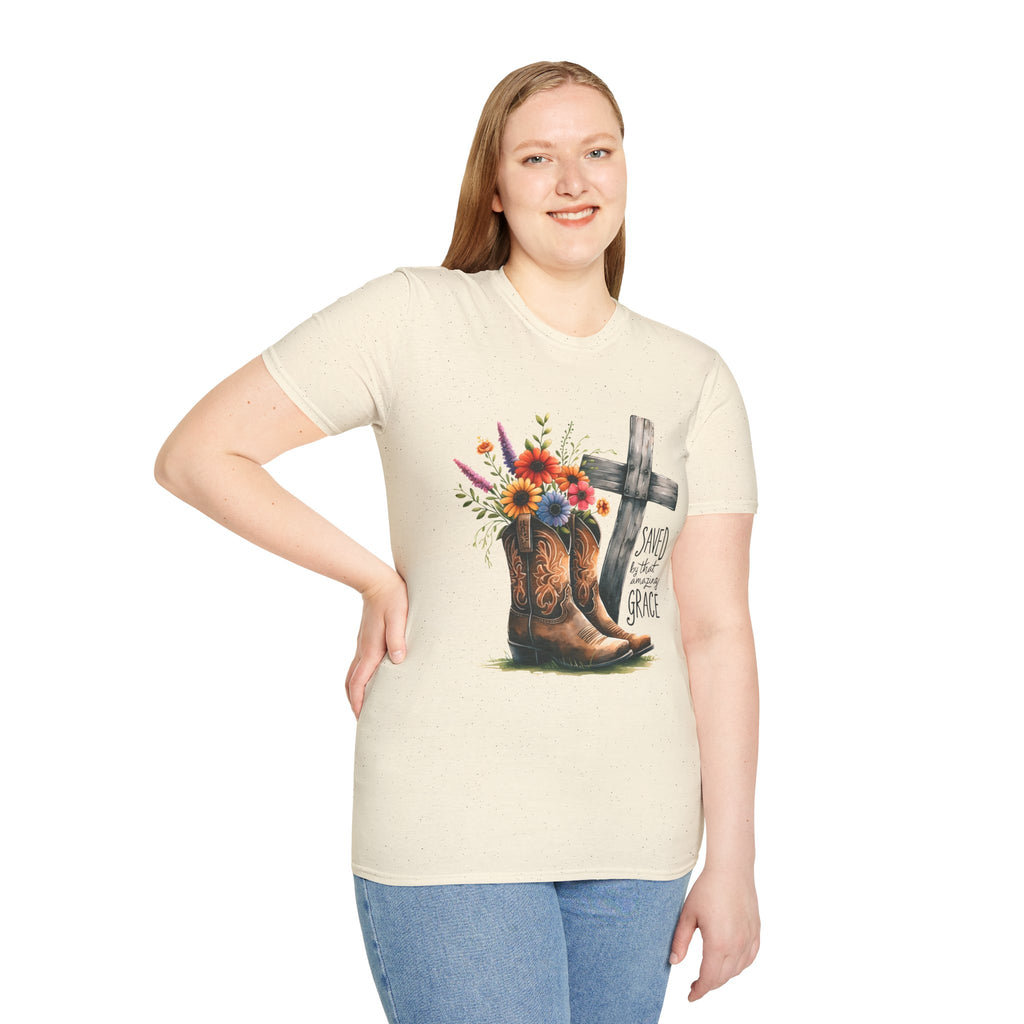 Saved by Amazing Grace  — Soft Casual Crew Tee