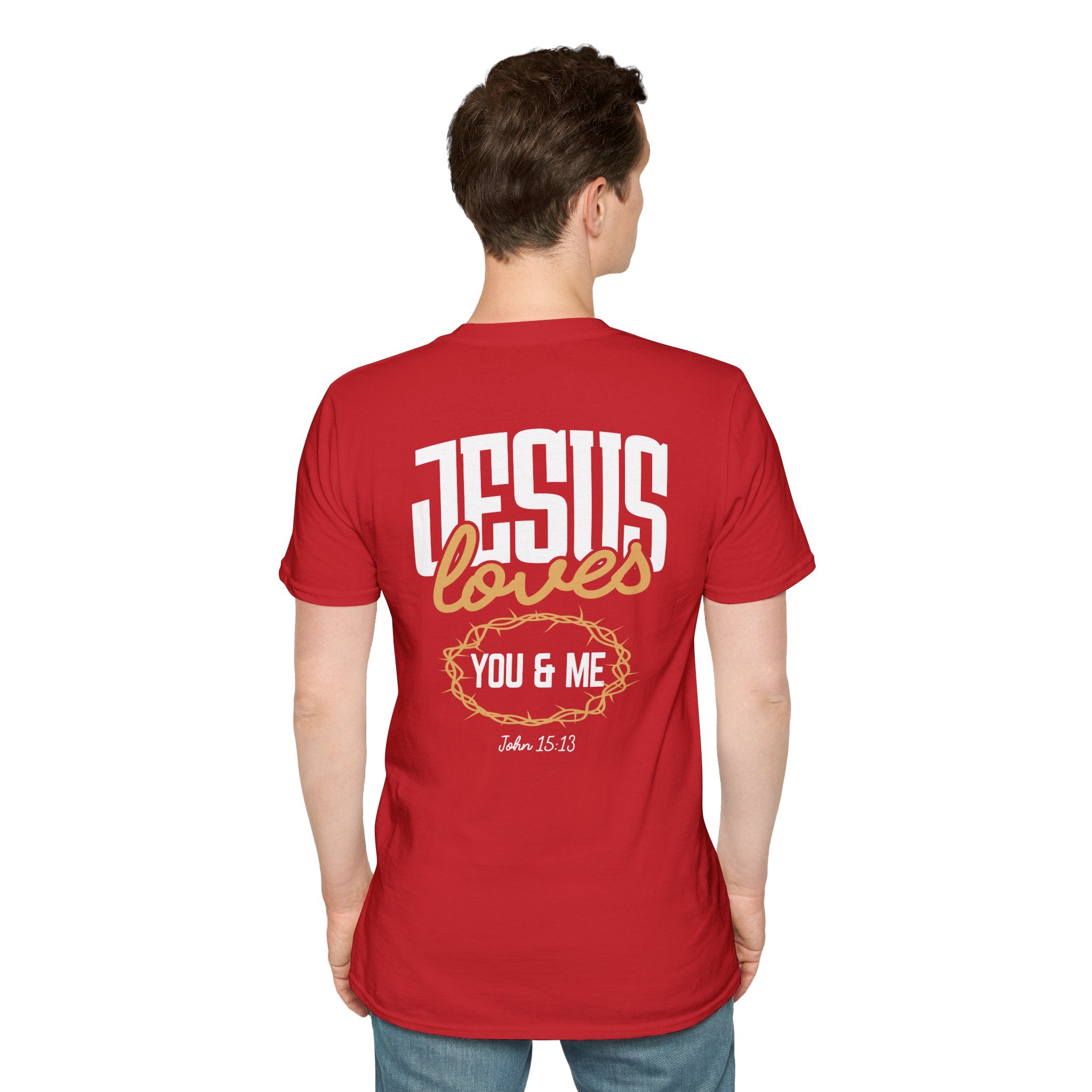 Jesus Loves You and Me — Soft Casual Crew Tee