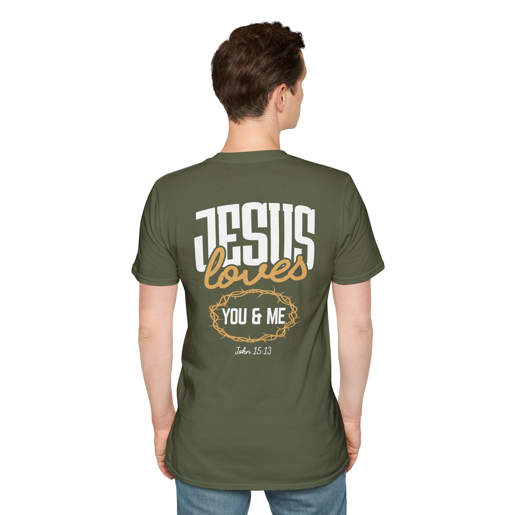 Jesus Loves You and Me — Soft Casual Crew Tee