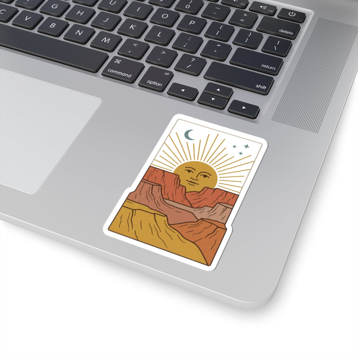 Desert Sun Tarot Sticker | Retro Sun, Boho Celestial Kiss-Cut Sticker