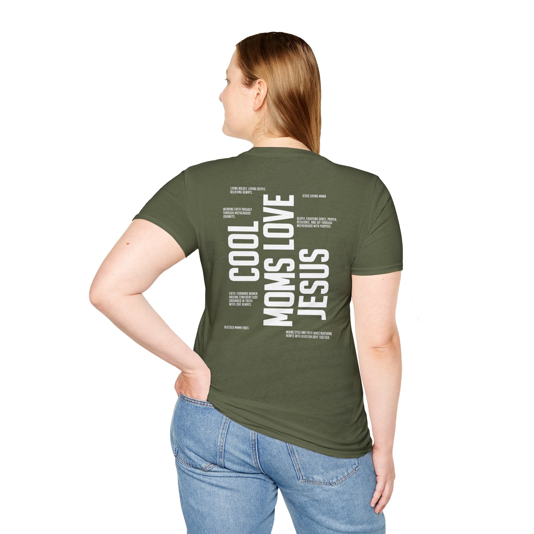 Cool Moms Love Jesus — Soft Casual Crew Tee