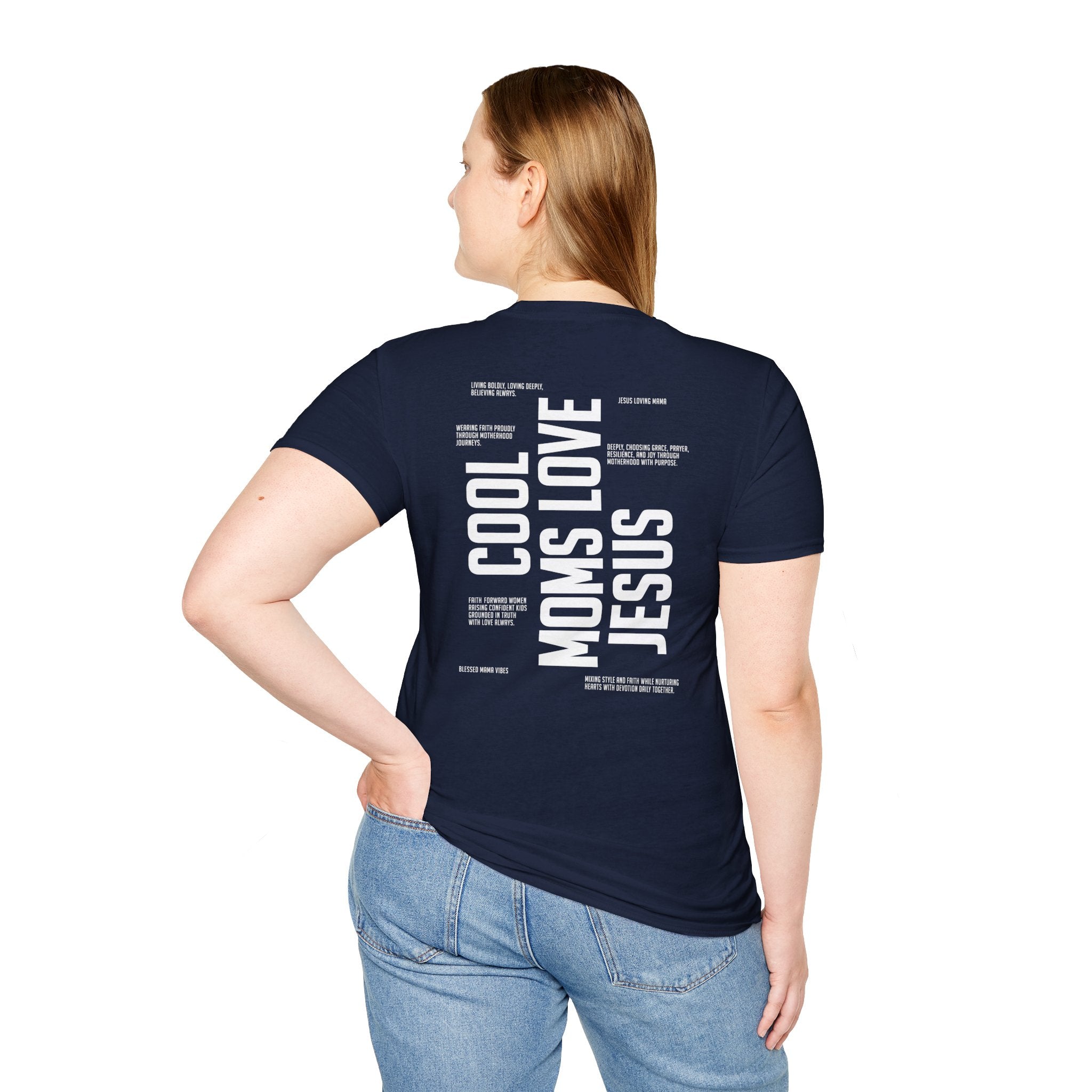 Cool Moms Love Jesus — Soft Casual Crew Tee