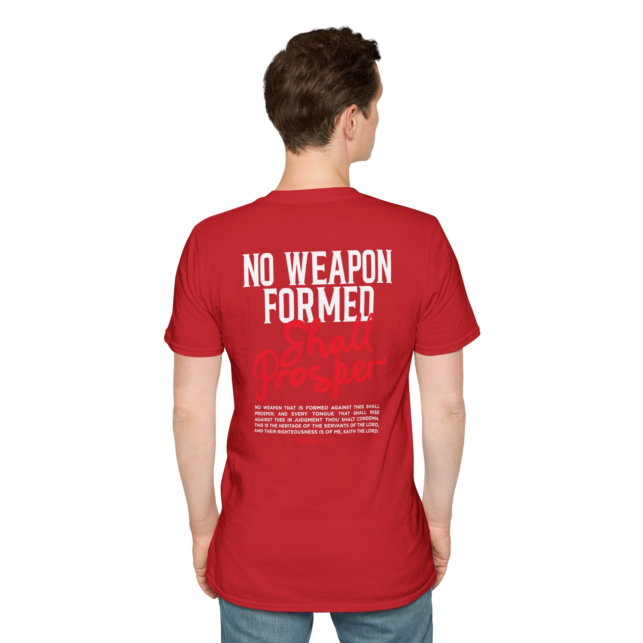 No Weapon Formed Against Me Shall Prosper— Soft Casual Crew Tee