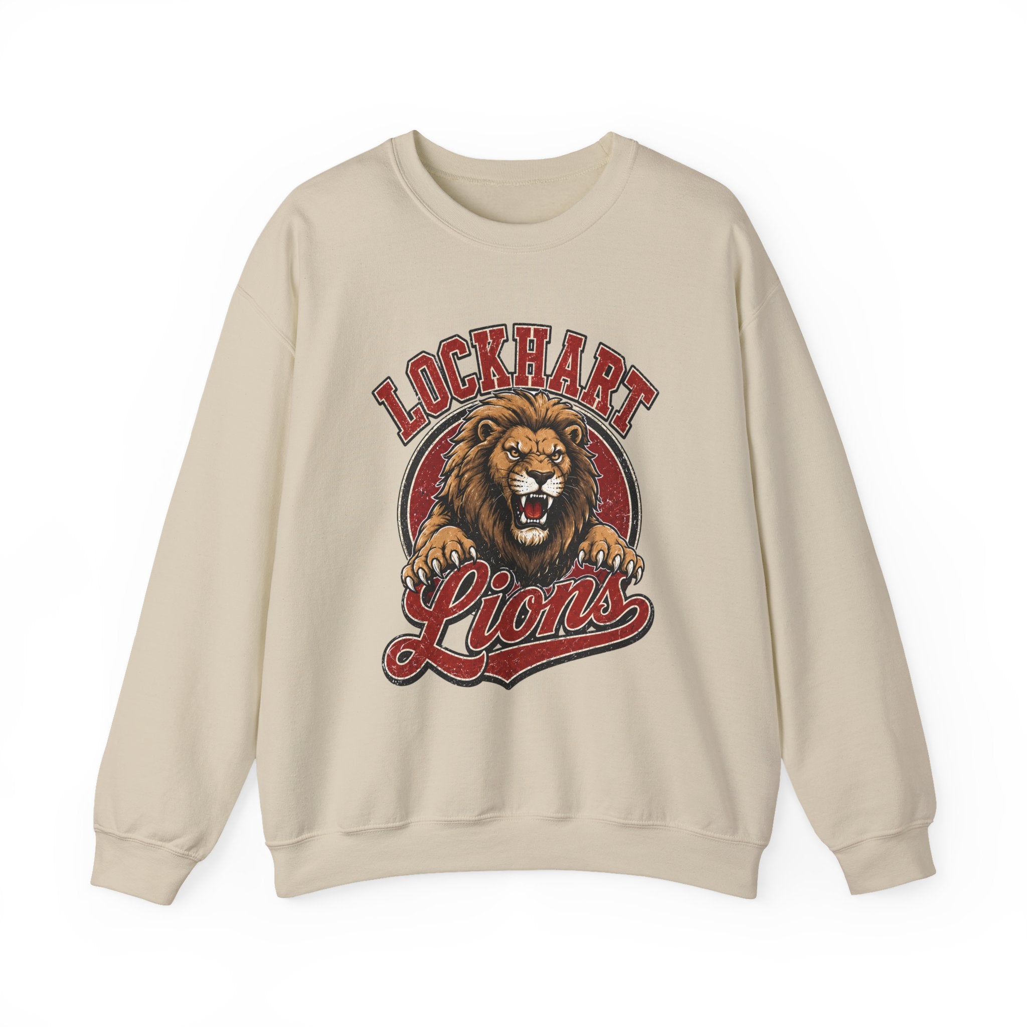 Lockhart Lions Crewneck Sweatshirt — Roaring Lion School Spirit
