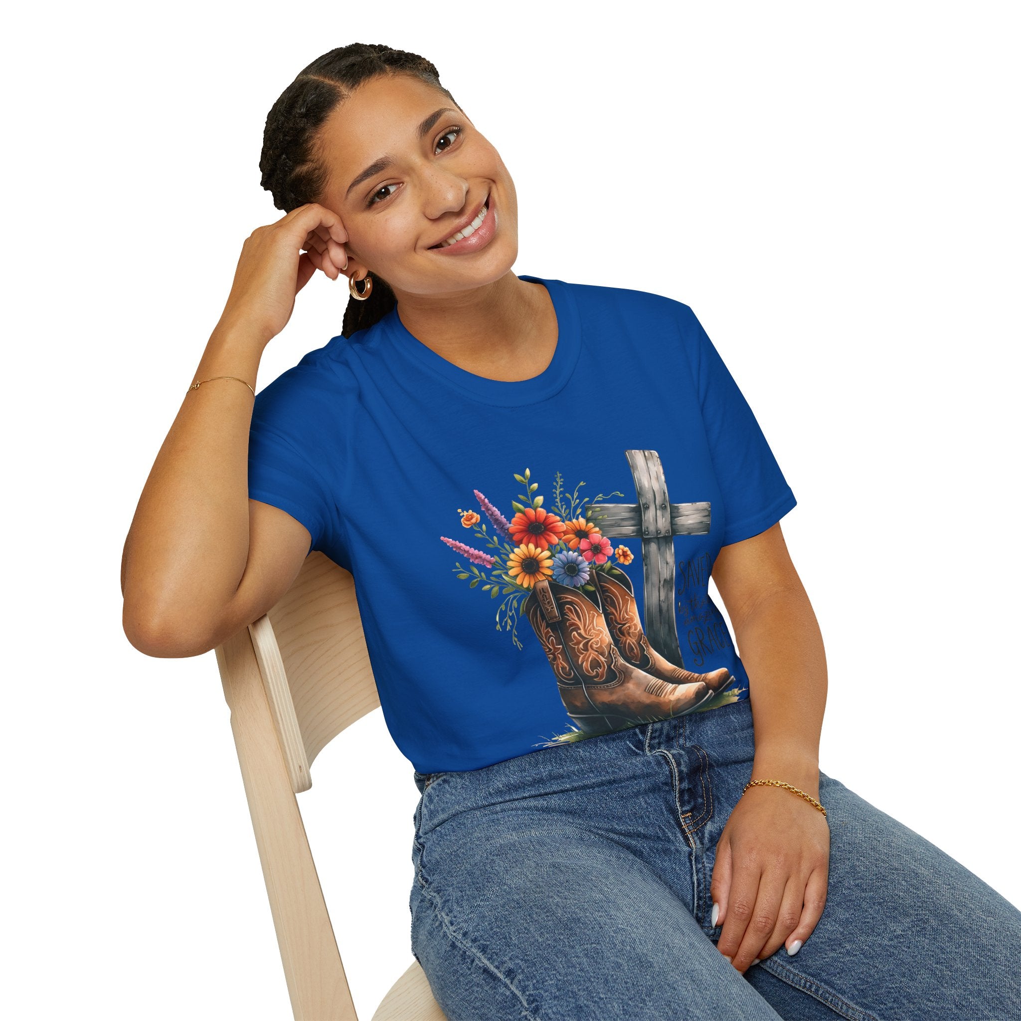 Saved by Amazing Grace  — Soft Casual Crew Tee