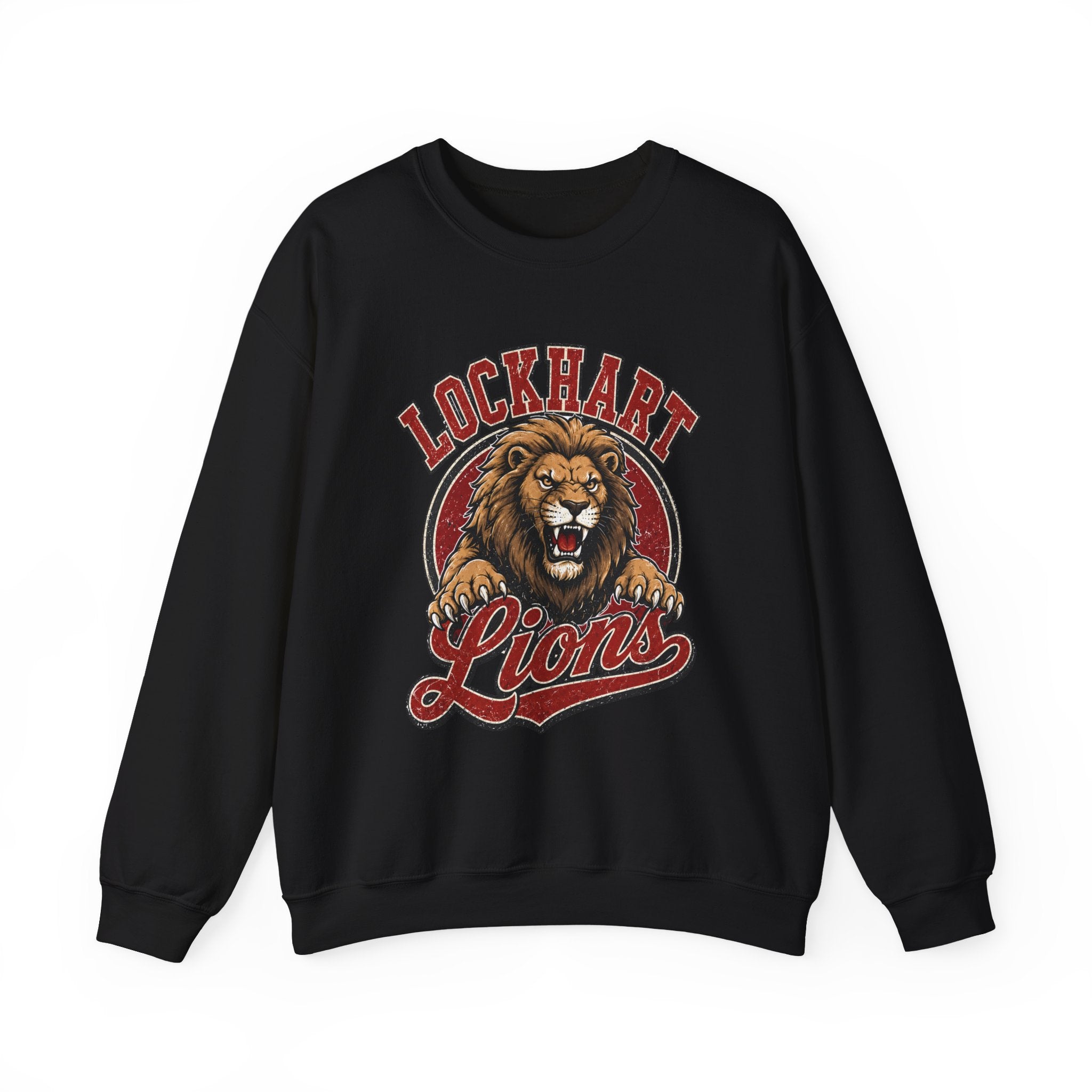 Lockhart Lions Crewneck Sweatshirt — Roaring Lion School Spirit