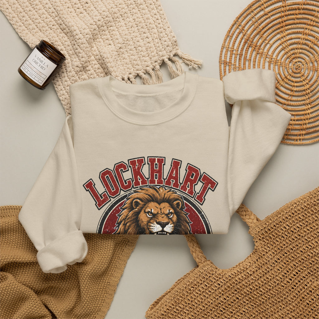 Lockhart Lions Crewneck Sweatshirt — Roaring Lion School Spirit