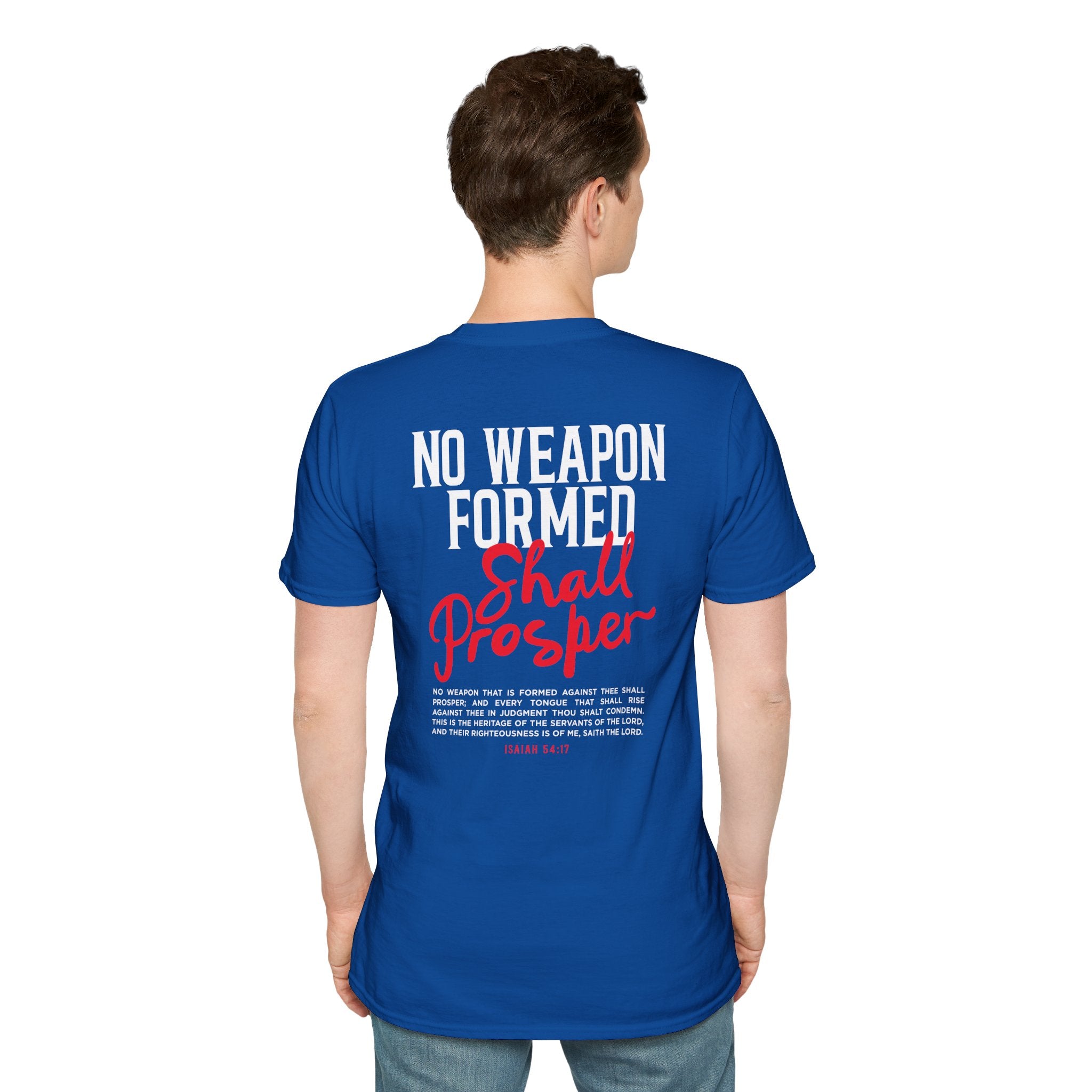 No Weapon Formed Against Me Shall Prosper— Soft Casual Crew Tee