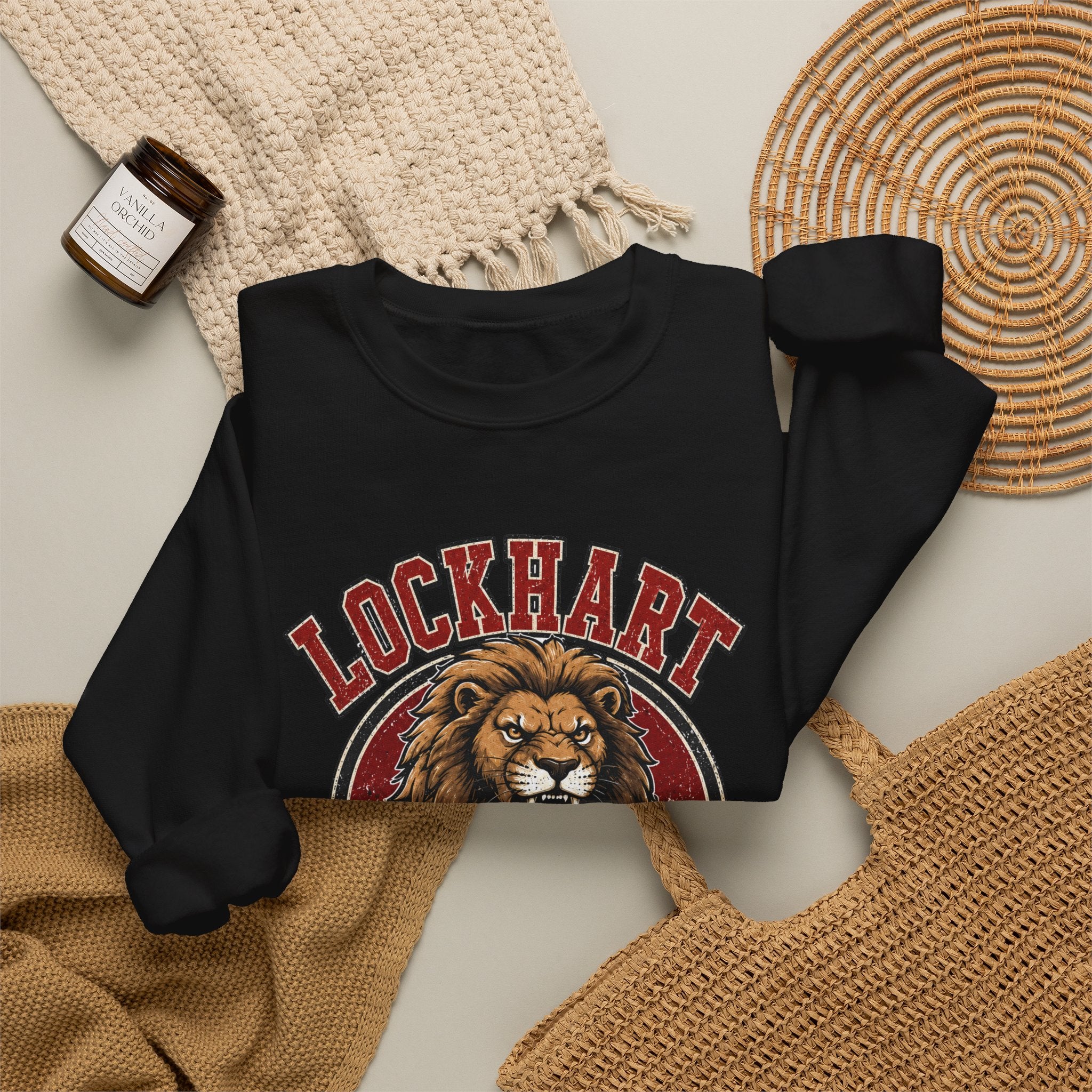 Lockhart Lions Crewneck Sweatshirt — Roaring Lion School Spirit