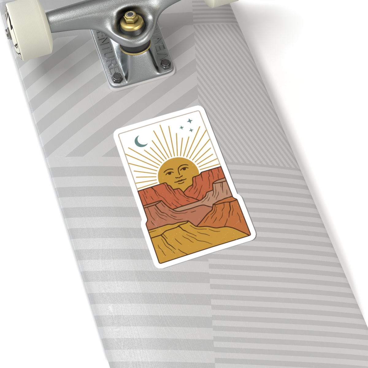Desert Sun Tarot Sticker | Retro Sun, Boho Celestial Kiss-Cut Sticker