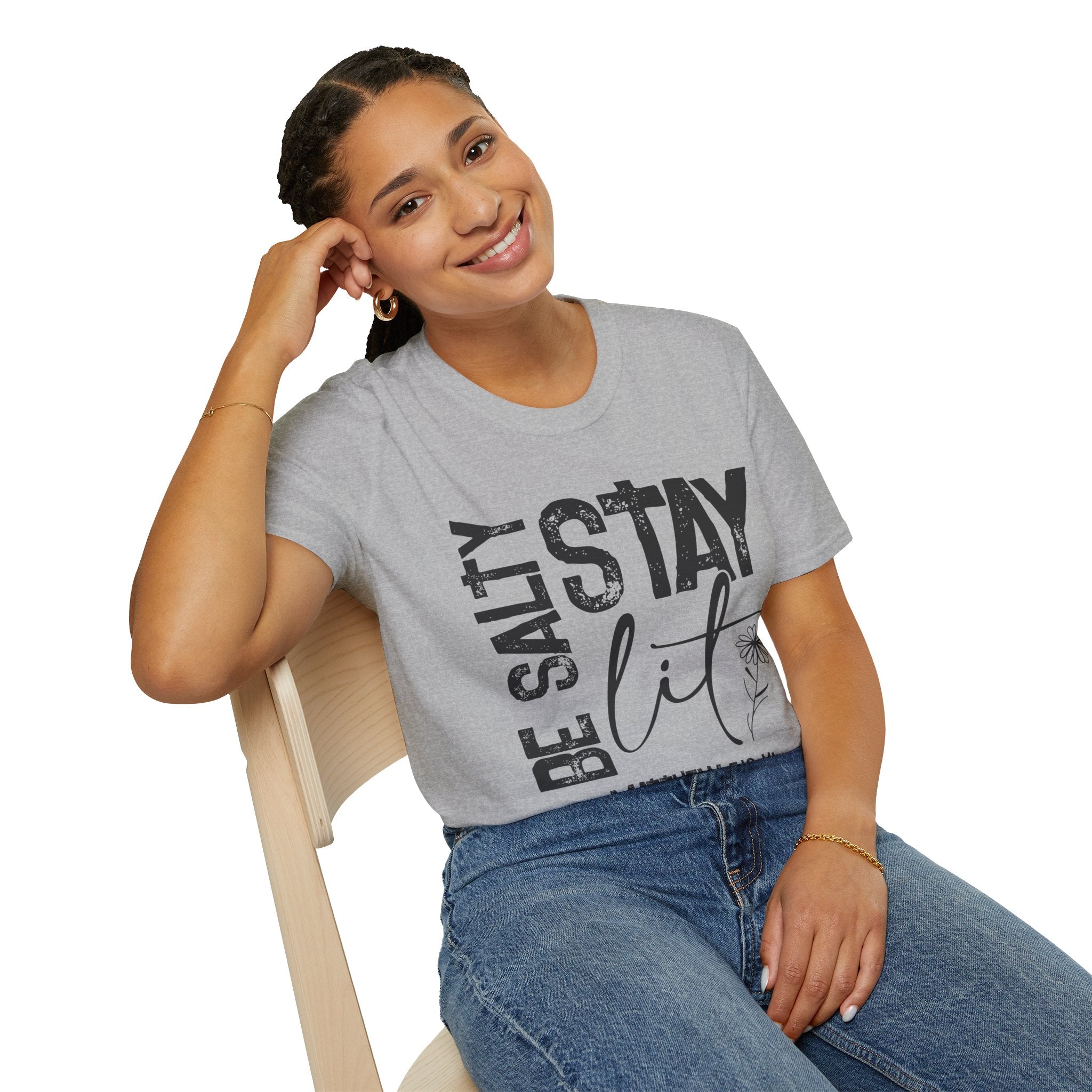 Be Salty, Stay Lit — Soft Casual Crew Tee