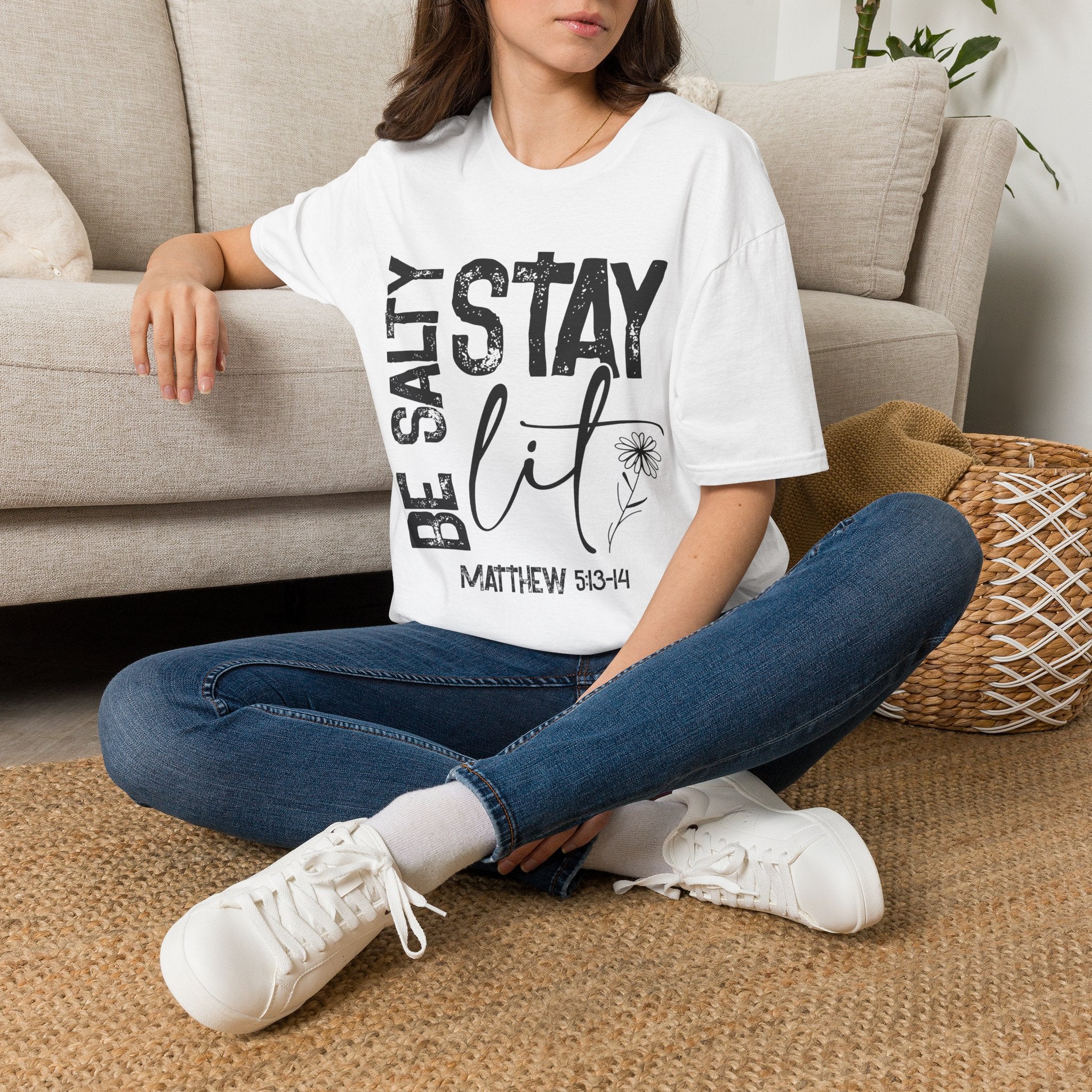 Be Salty, Stay Lit — Soft Casual Crew Tee